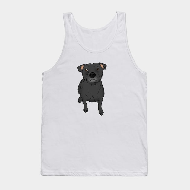 Black Pit Bull Drawing, Sitting Pittie Tank Top by sockdogs